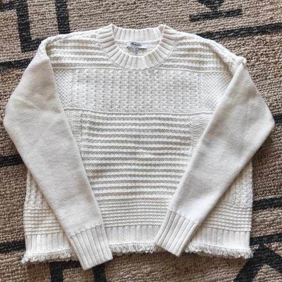 Madewell Sweaters - Madewell XXS Cream Wool Blend Sweater